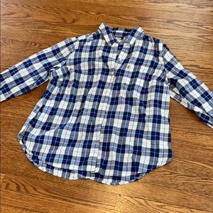Levi’s plaid boyfriend fit button up 1x